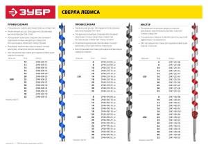 СВЕРЛО ЗУБР 10*600 по дереву спираль Левиса