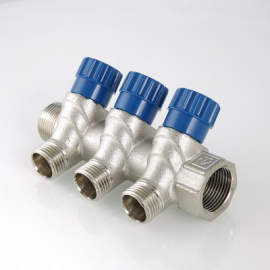 Коллектор Valtec 3/4*1/2*4вых. ВР ник.