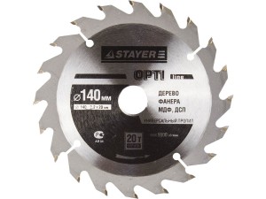 ДИСК ПИЛЬНЫЙ STAYER  OPTI-Line 140*20мм,20Т