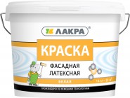 Краска латексная фасадная белая 14кг Лакра