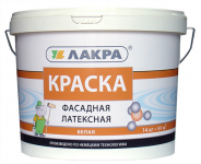 Краска Лакра 3кг латексная фасадная белая