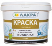 Краска Лакра 3кг латексная моющ.бел. мат.