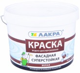 Краска фасадная белая, 14кг. Лакра