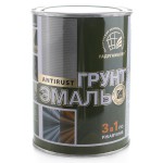 Грунт-эмаль 3в1 красная 0,9 Радуга