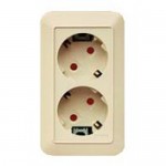 МЕХ-М РОЗЕТКИ ANAM 2-м б/з крем.70W/Selix 6751 29