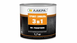 Грунт-эмаль 3в1 белый Лакра 1,7 кг