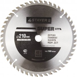 ДИСК ПИЛЬНЫЙ STAYER MASTER SUPER-Line 210*30мм 48Т по дереву