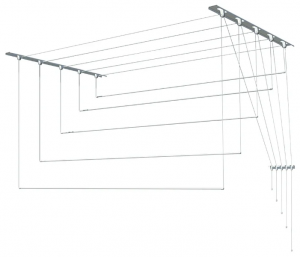 СУШИЛКА ДЛЯ БЕЛЬЯ ПОТОЛОЧНАЯ ЛИАНА-К 1,9м хром