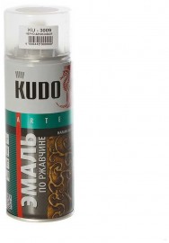 Эмаль молотковая 3013 серебристо-чёрная по ржавчине KUDO