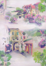 Обои  1271-3  Village винил.бум.осн.  (0,53*10,05м) Эрисманн