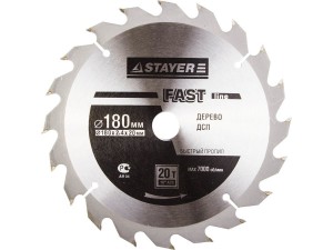 ДИСК ПИЛЬНЫЙ STAYER  FAST 180*20мм 24Т по дереву
