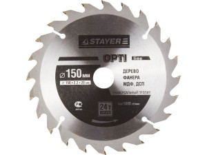 ДИСК ПИЛЬНЫЙ STAYER MASTER OPTI-Line 150*20мм,24Т